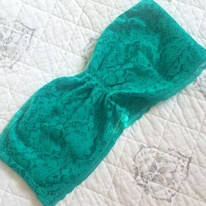 Aerie Green Lace Bandaeu
